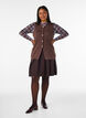 Gilet en maille sans manches avec boutons d&eacute;coratifs, Marron, Model image number 1