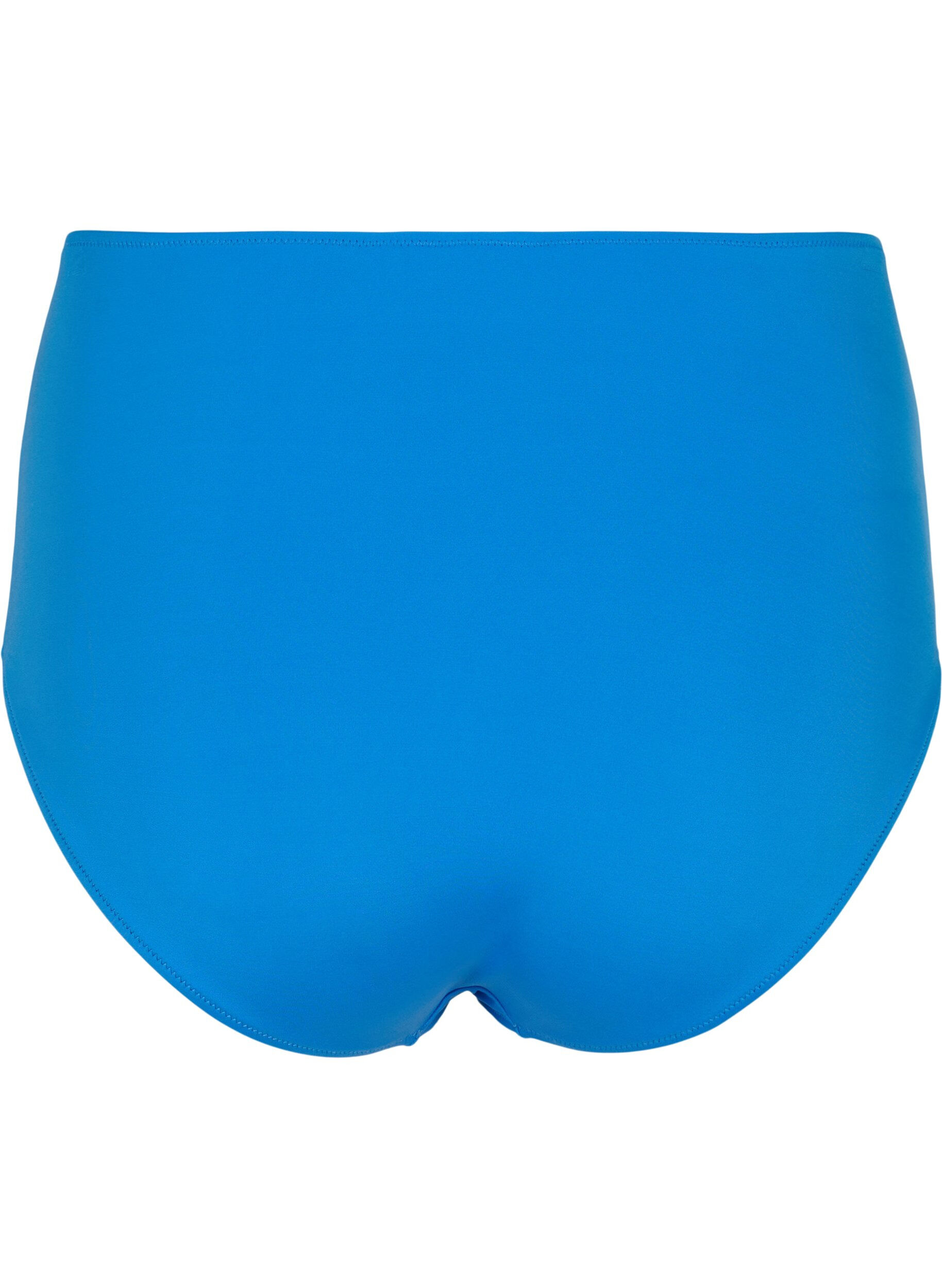 Zizzi Bas de bikinis &agrave; taille haute, Bleu, Packshot image number 1