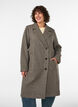 Manteau mi-long &agrave; carreaux, Marron, Model image number 1