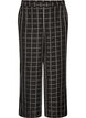 Karierte Hose mit weitem Bein, Schwarz, Packshot image number 0