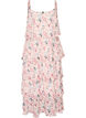 Robe maxi avec plusieurs couches de volants et cape amovible, Blanc, Packshot image number 3