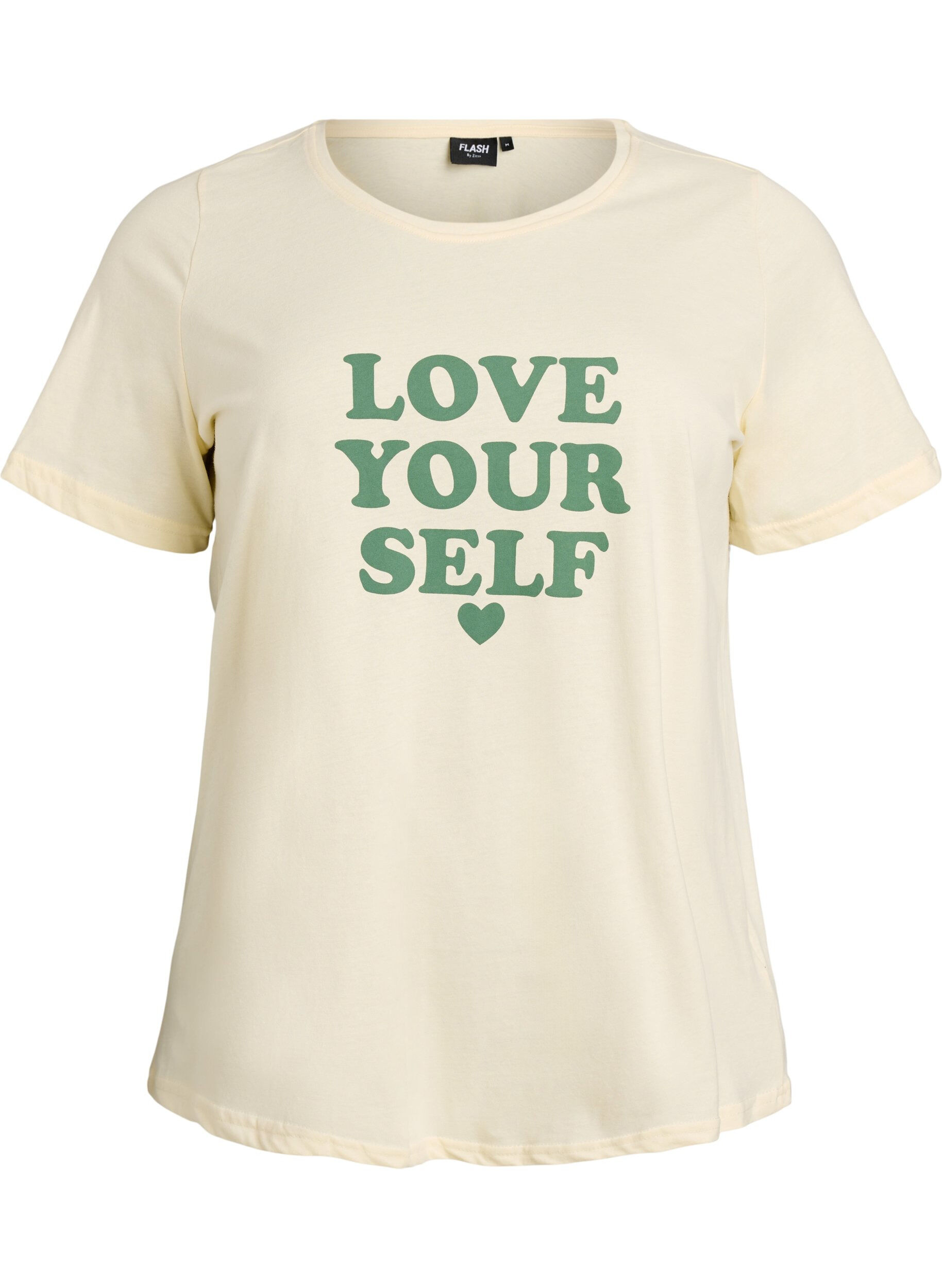 Zizzi T-Shirt mit Print, Gelb, Packshot image number 0