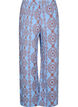 Pantalon ample en mousseline de coton &agrave; motif, Bleu Clair, Packshot image number 1
