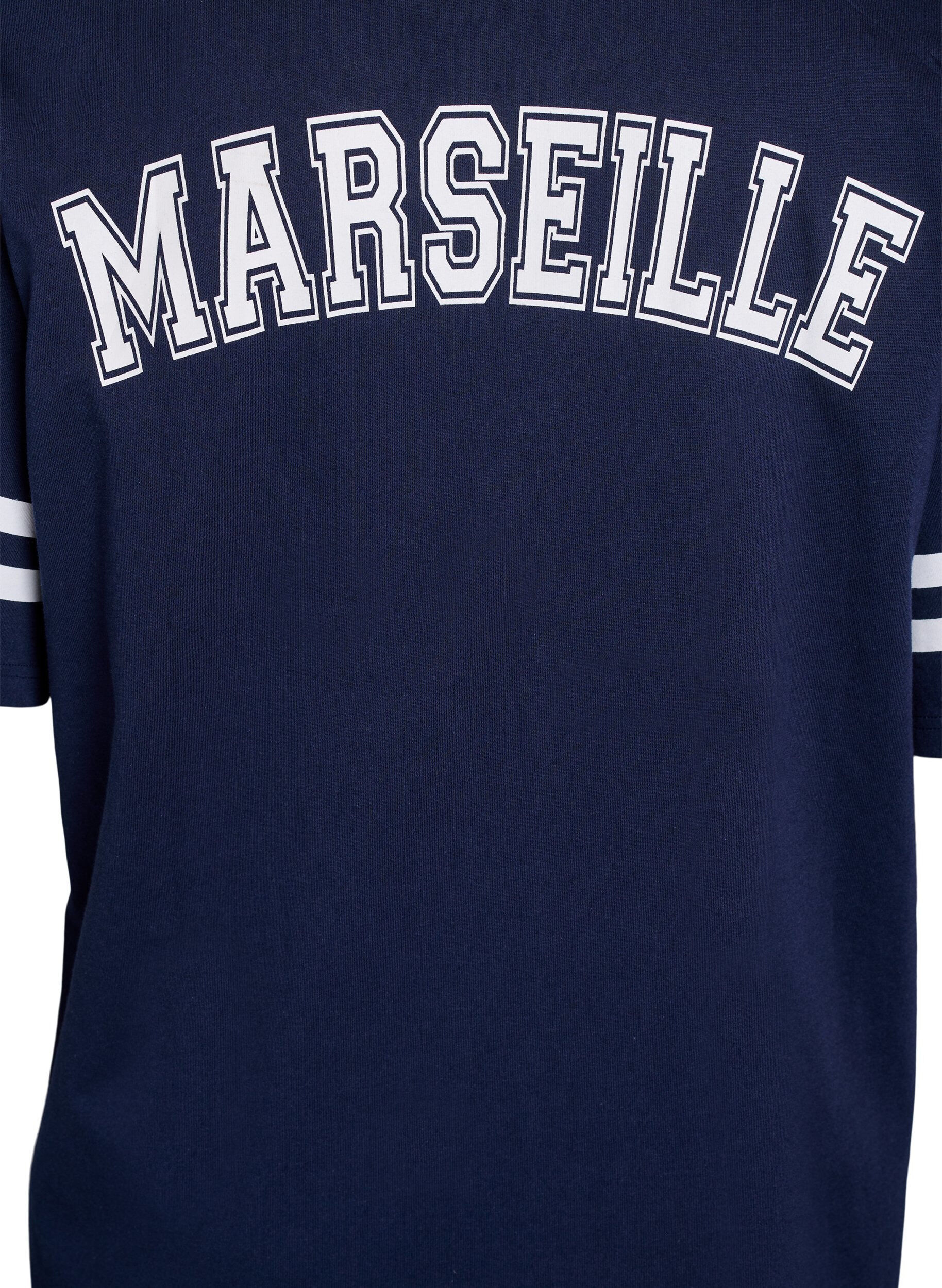 Zizzi Sportliches T-Shirtkleid aus Baumwolle, Blau, Packshot image number 3