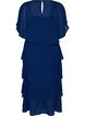 Robe maxi avec plusieurs couches de volants et cape amovible, Bleu, Packshot image number 1