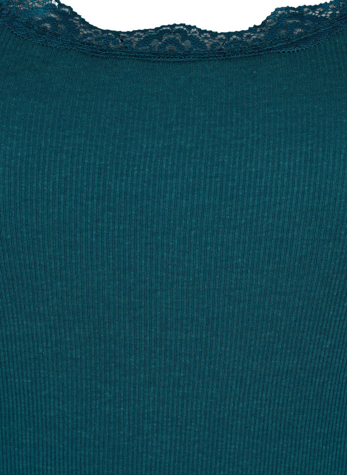 Top mit Spitzensaum, Gr&uuml;n, Packshot image number 2