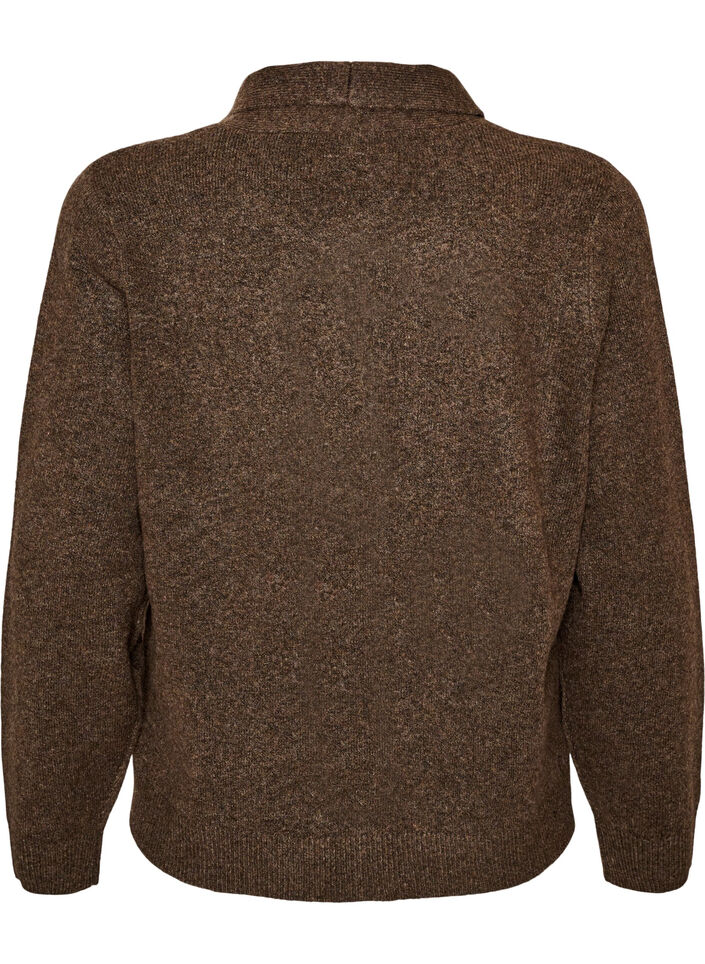 Cardigan avec n&oelig;uds et boutons, Marron, Packshot image number 1