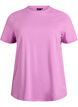 T-shirt basique en coton &agrave; col rond, Violet, Packshot image number 0