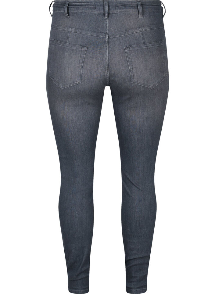 Jean Amy taille haute push-up, Grey Denim, Packshot image number 1