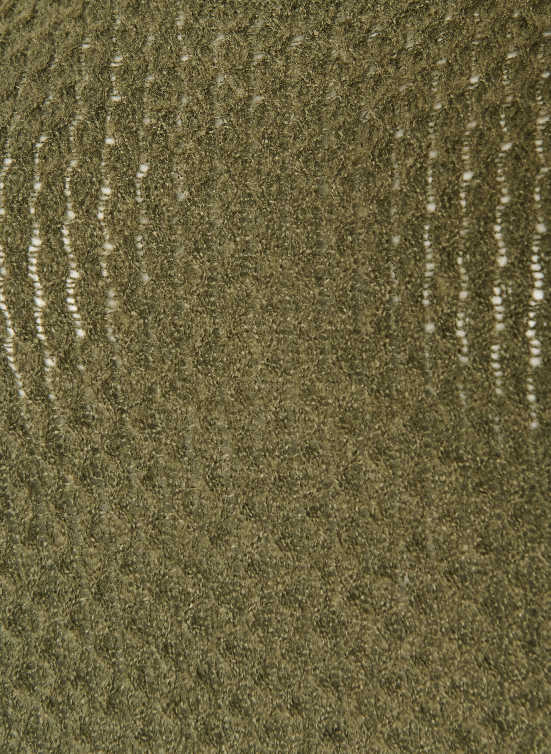 ZizziBlouse en maille avec motif ajour&eacute; textur&eacute;, Vert fonc&eacute;, Packshot image number 2