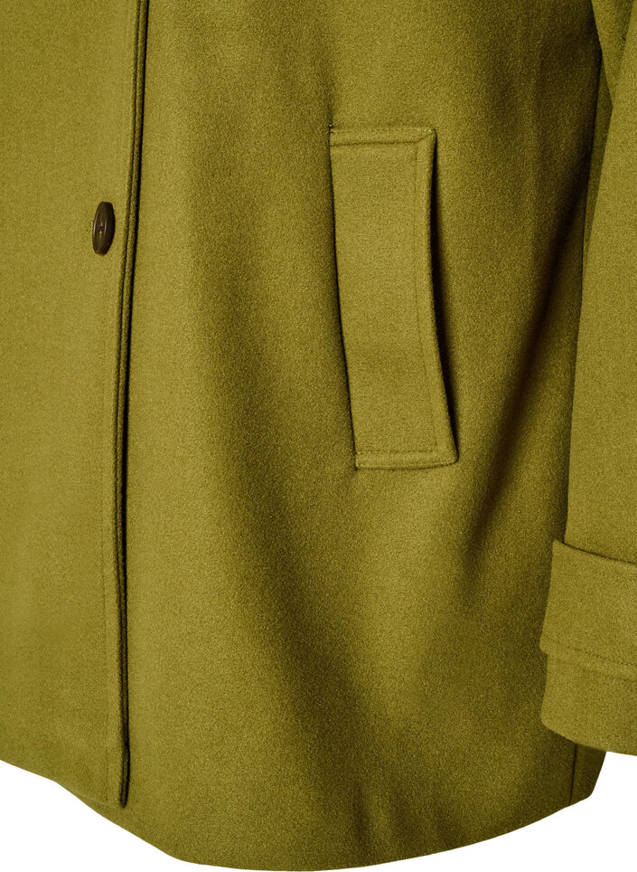 Kurzmantel mit zweireihiger Knopfleiste, Gr&uuml;n, Packshot image number 3