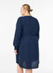 Langärmliges Hemdblusenkleid mit Bindegürtel, Blau, Model image number 2