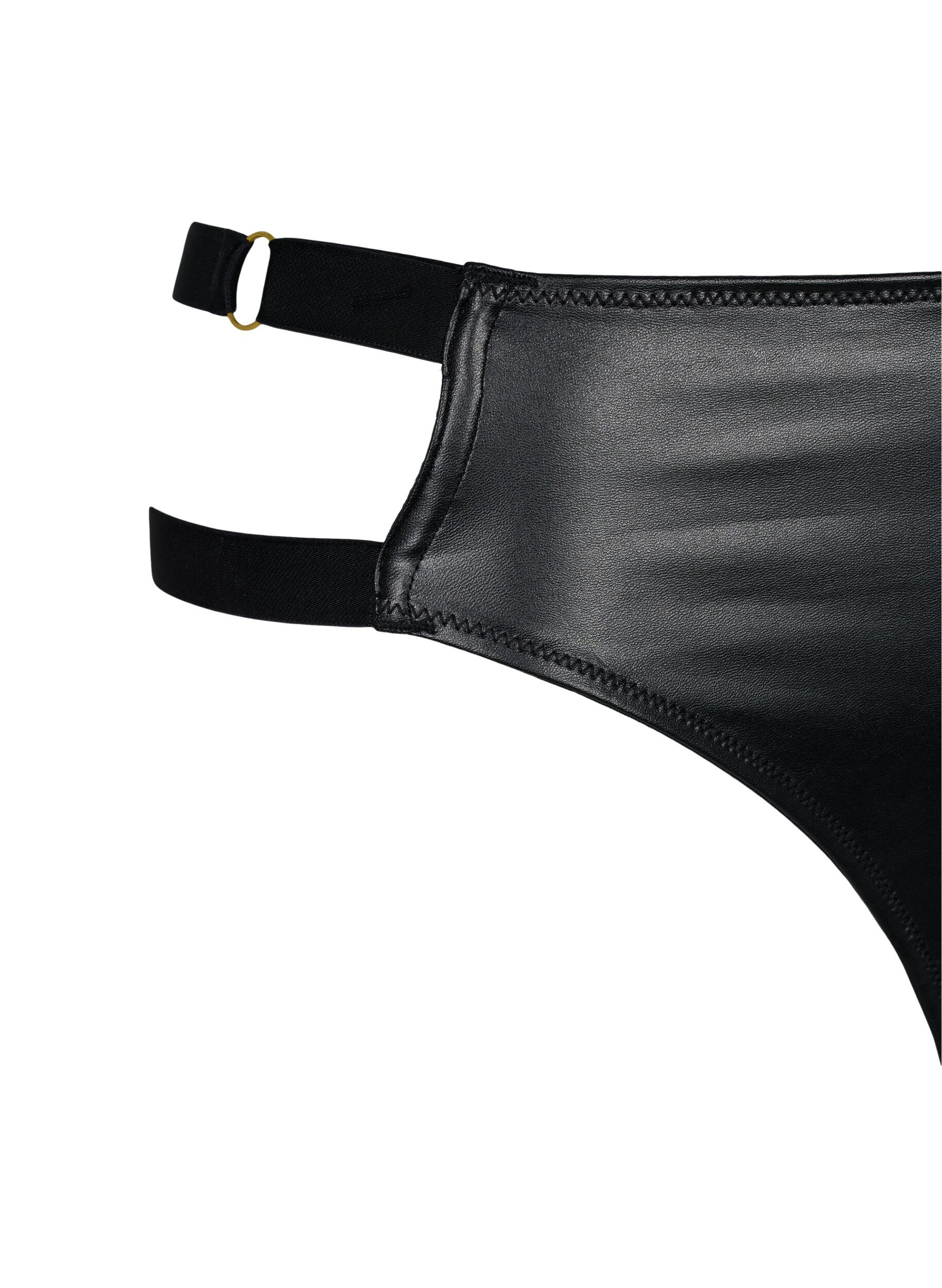 Zizzi Beschichteter G-String, Black, Packshot image number 3