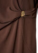Robe en jersey avec drap&eacute; et boucle d&eacute;corative, Marron, Packshot image number 3
