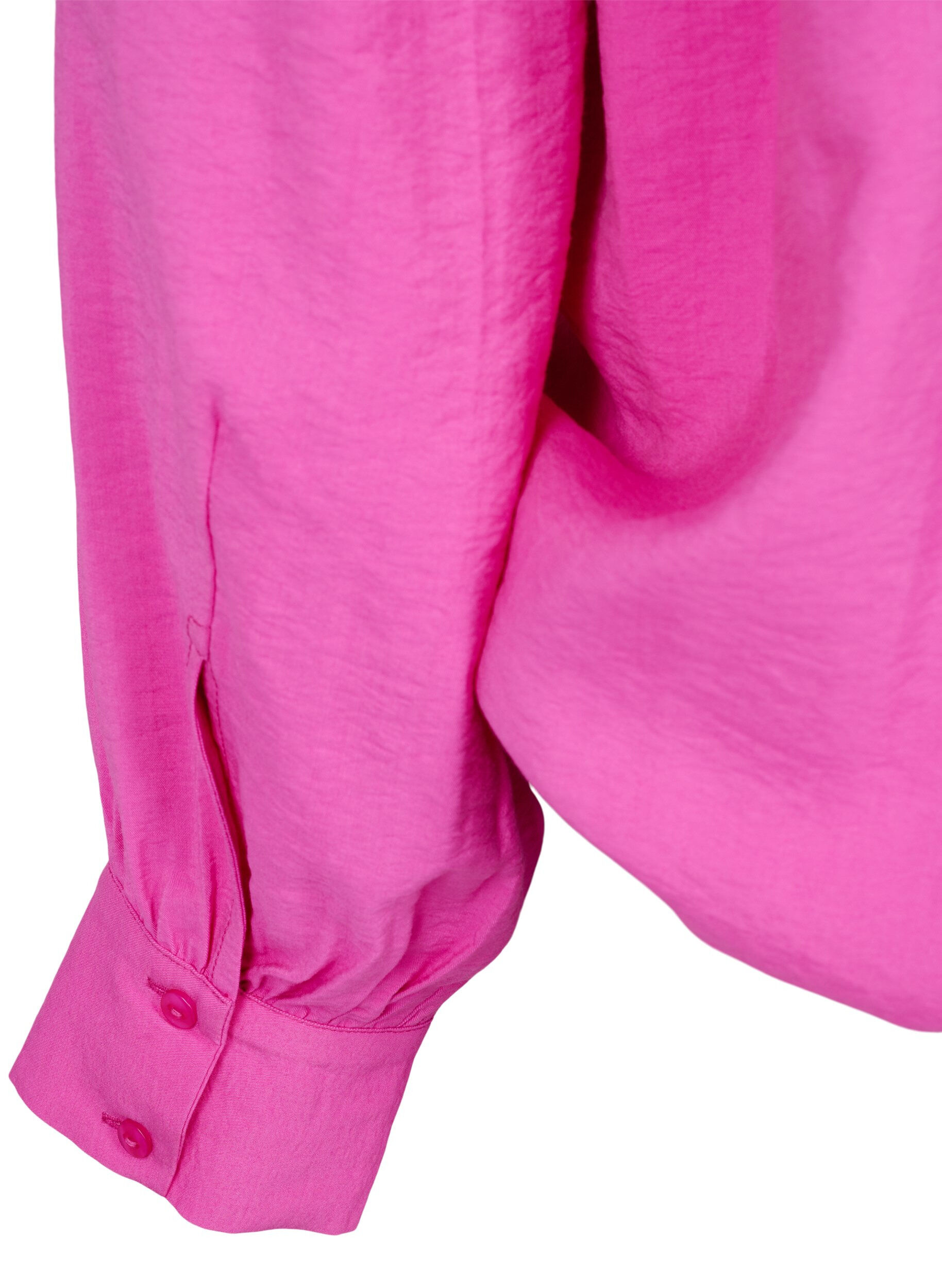 Zizzi Blouse en viscose avec col en V, Raspberry Rose, Packshot image number 3