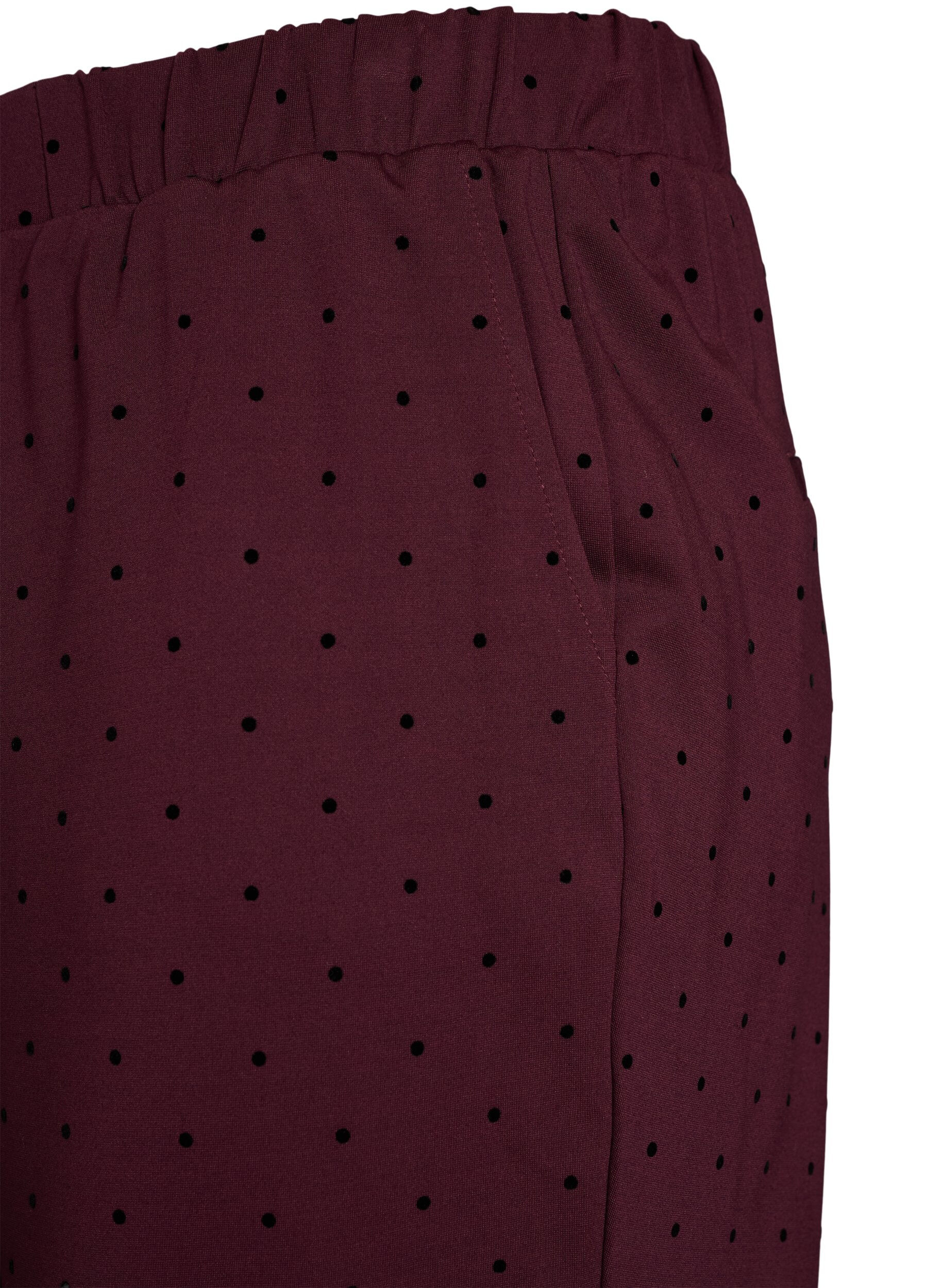 ZizziGepunktete Hose mit hoher Taille und geraden Beinen, Rot, Packshot image number 2