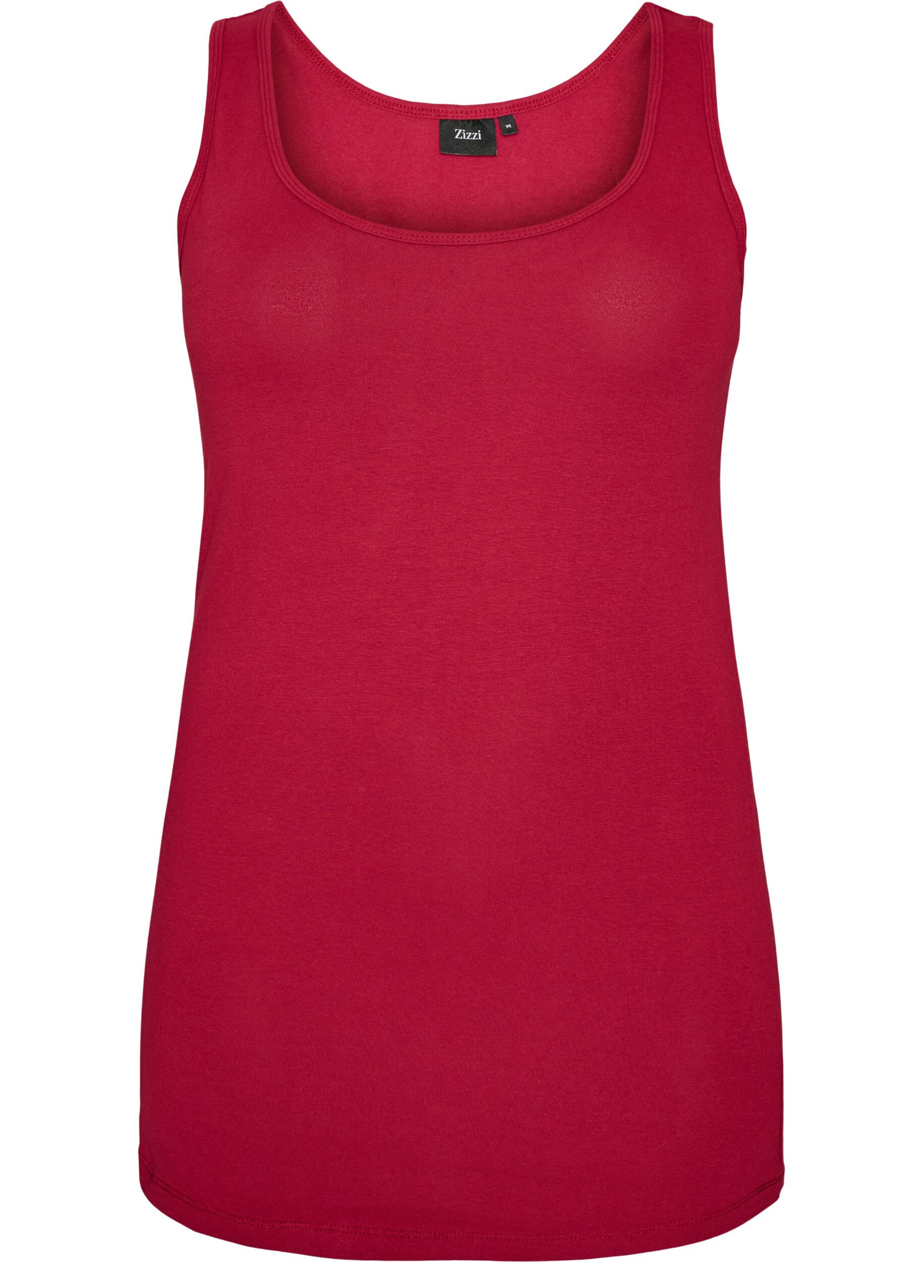 Einfarbiges Basic Top aus Baumwolle