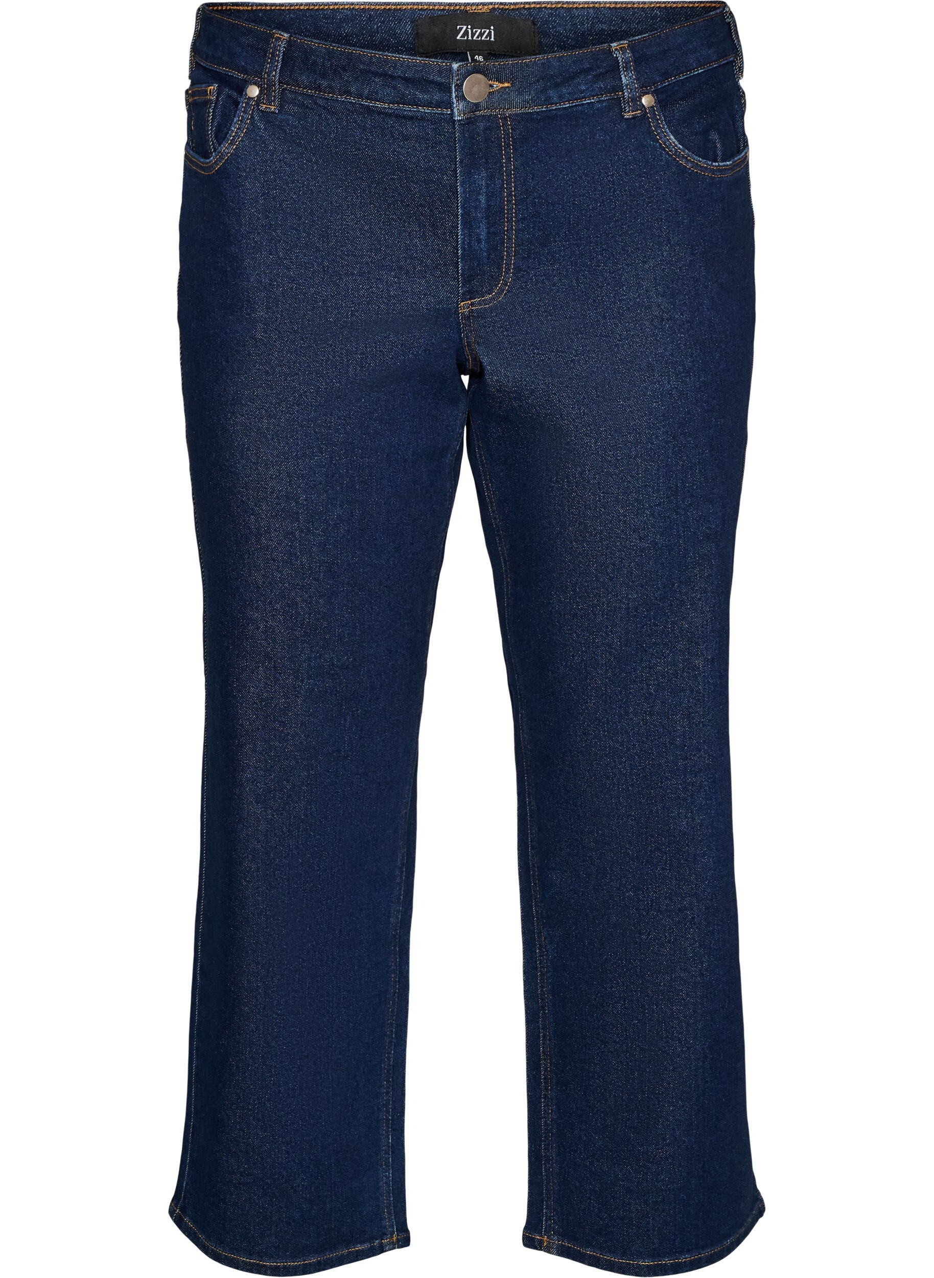 ZizziKurze Jeans mit gerader Passform und normaler Taillenh&ouml;he, Blau, Packshot image number 0