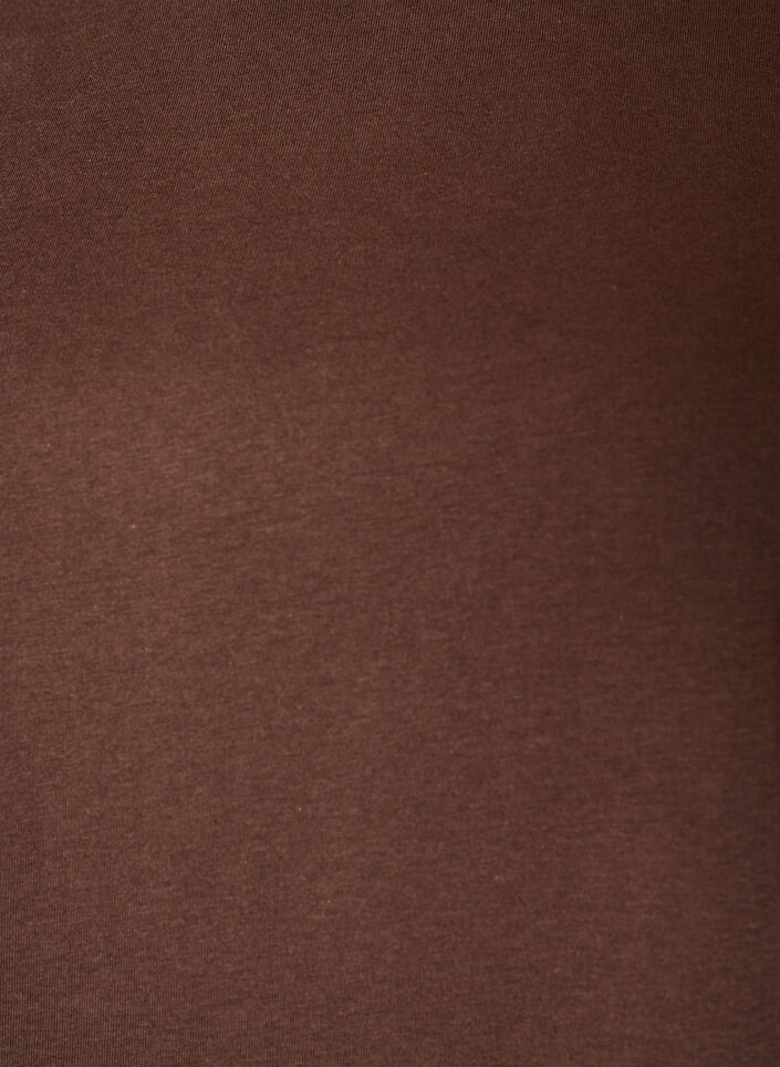 T-shirt avec ourlet asym&eacute;trique en dentelle, Marron, Packshot image number 2