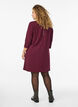 Robe courte &eacute;vas&eacute;e &agrave; manches 3/4, Bordeaux, Model image number 2