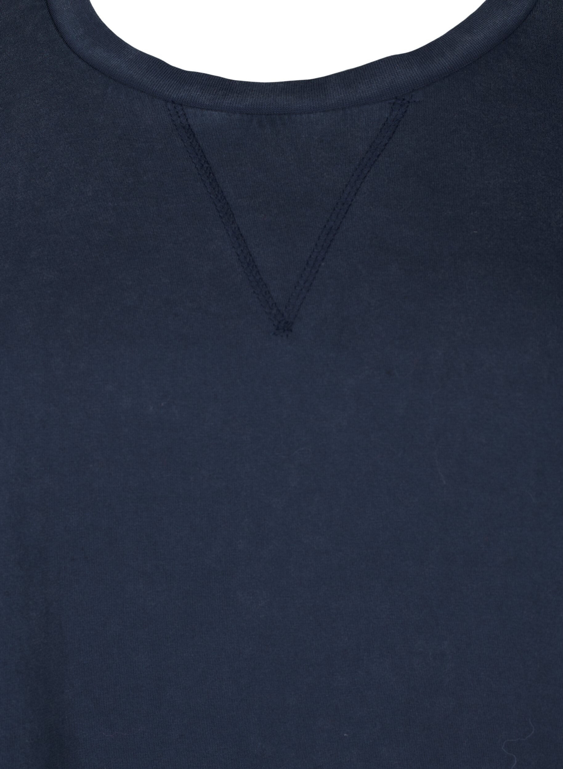 Zizzi Boxy T-Shirt aus Bio-Baumwolle., Blau, Packshot image number 2