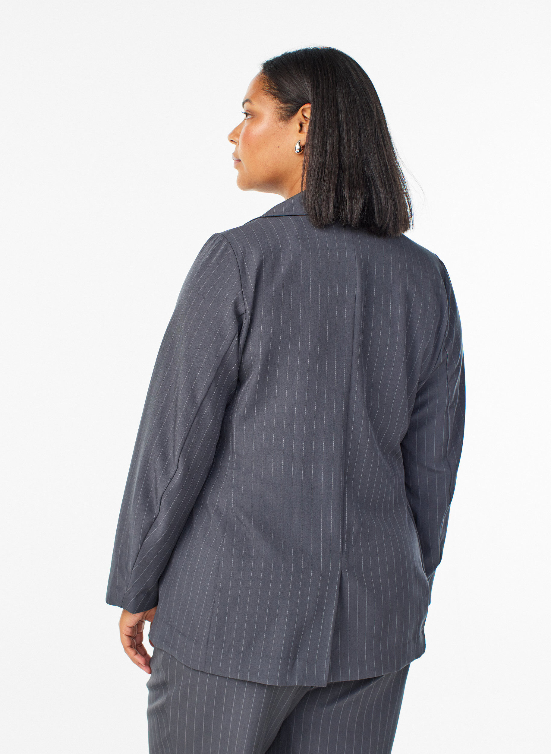Zizzi FLASH - Blazer avec poches et fentes, Gris anthracite, Model image number 2