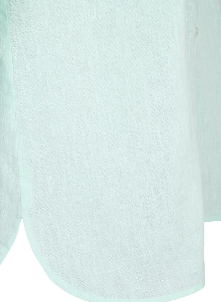 Chemisier avec fermeture à boutons en mélange de coton et de lin, Brook Green, Packshot image number 3