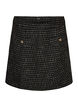 Jupe courte en boucl&eacute;, Noir, Packshot image number 0