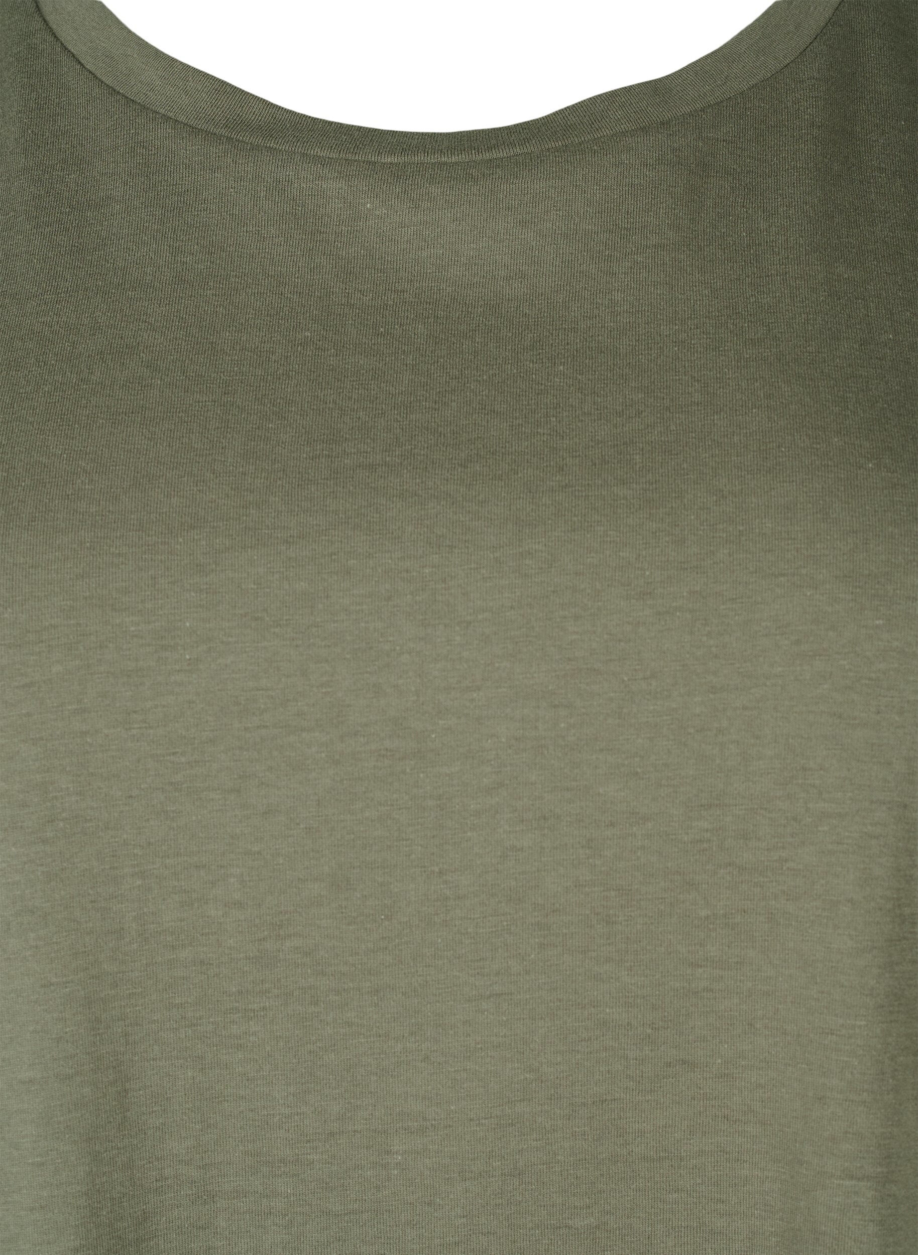 Zizzi 2 packs de t-shirts &agrave; manches courtes, Vert Kaki, Packshot image number 4