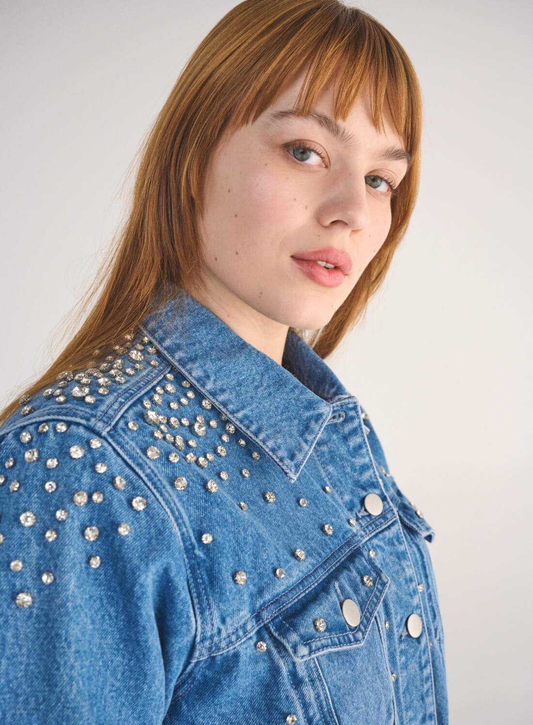 Zizzi Denim avec strass, , Model