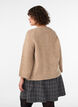 Cardigan en m&eacute;lange de laine avec manches trois-quarts, Beige, Model image number 2