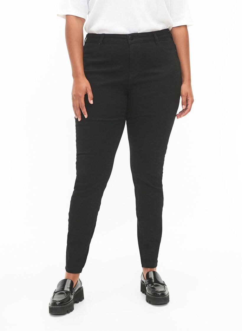 Jeggings aus Baumwollmischung, Black, Model image number 2