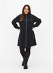 Samtkleid mit Rei&szlig;verschluss und 3/4-&Auml;rmeln, Schwarz, Model image number 1