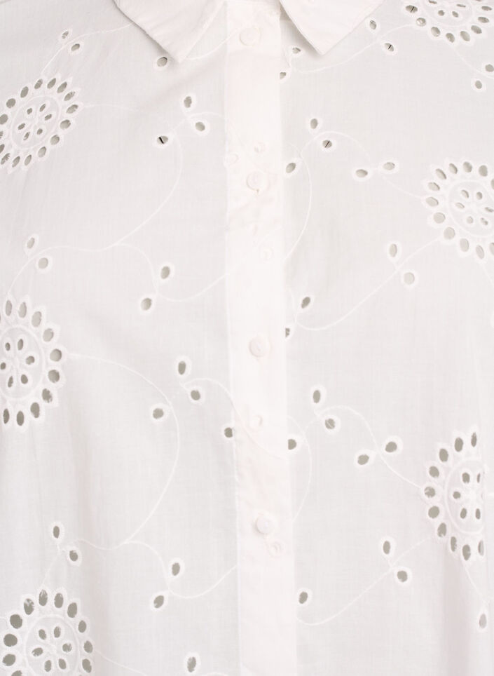 Tunique en coton avec broderie anglaise, Blanc, Packshot image number 2