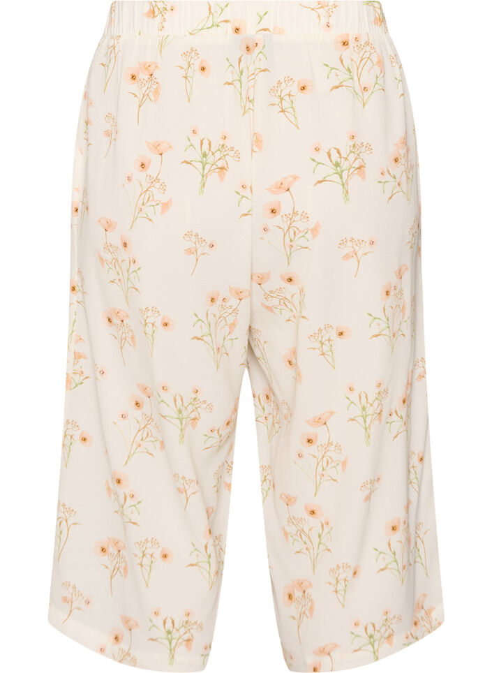 Culotte-Hose mit Print, Vanille, Packshot image number 1