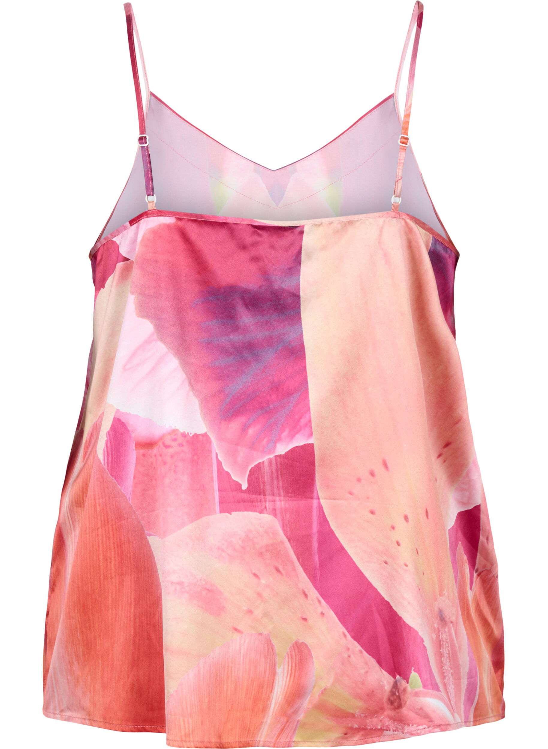 Zizzi Chemise de nuit &agrave; motifs, Orange Pink AOP, Packshot image number 1