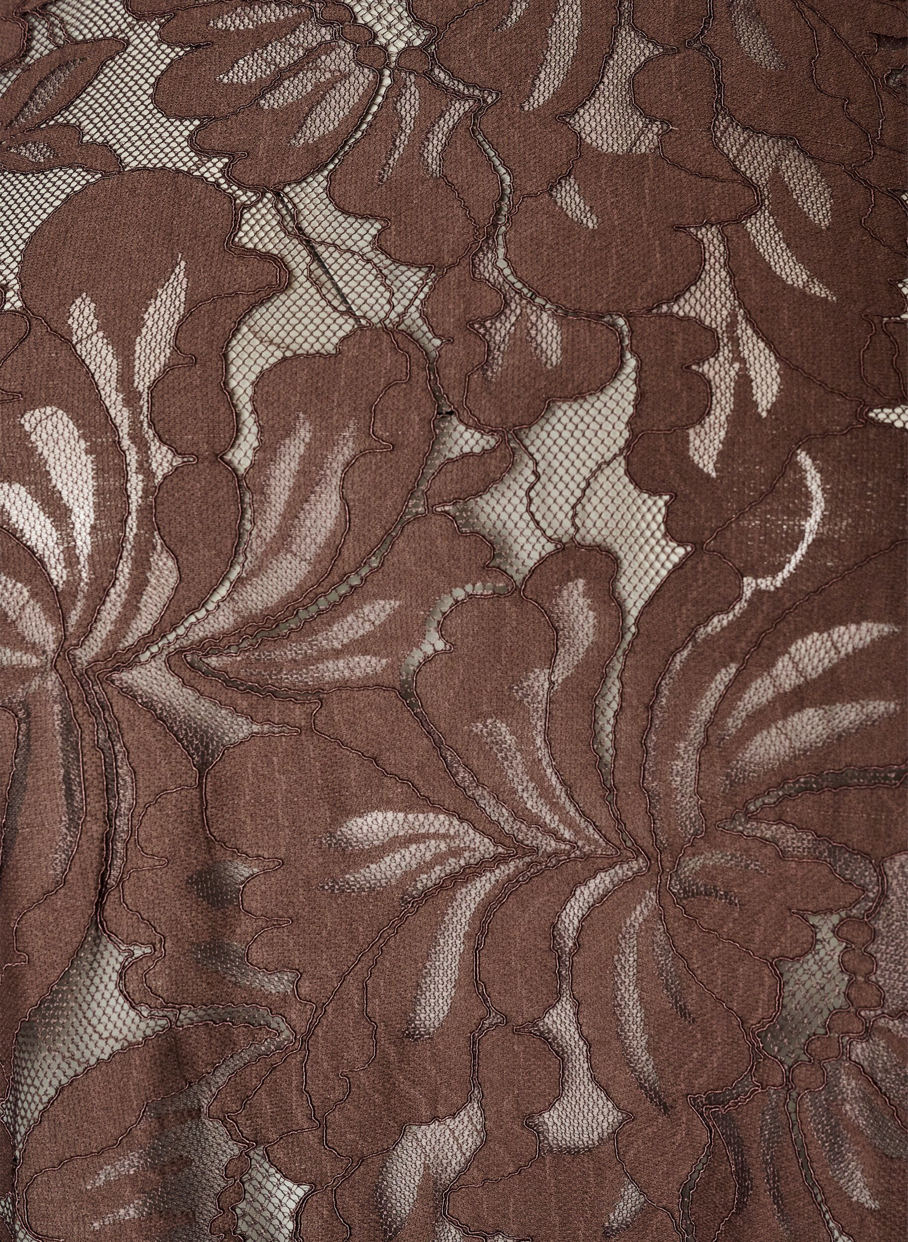 ZizziBluse aus Spitze mit kurzen &Auml;rmeln, Braun, Packshot image number 2