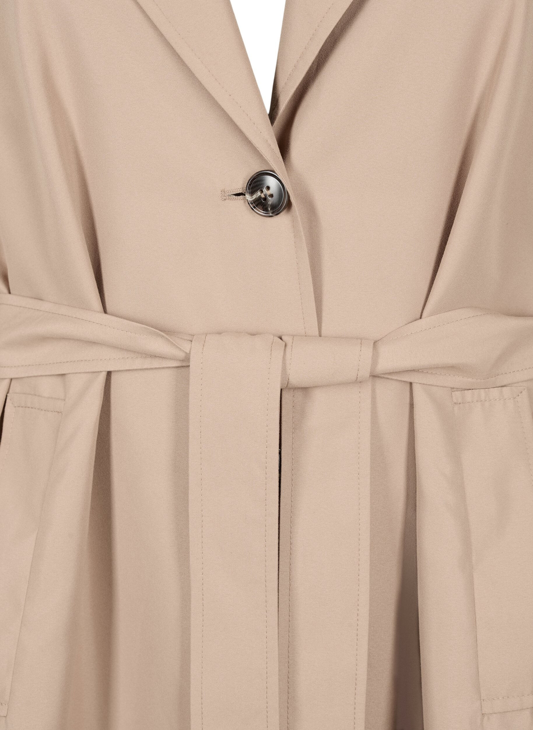 Zizzi Langer Trenchcoat mit G&uuml;rtel, Nomad, Packshot image number 2
