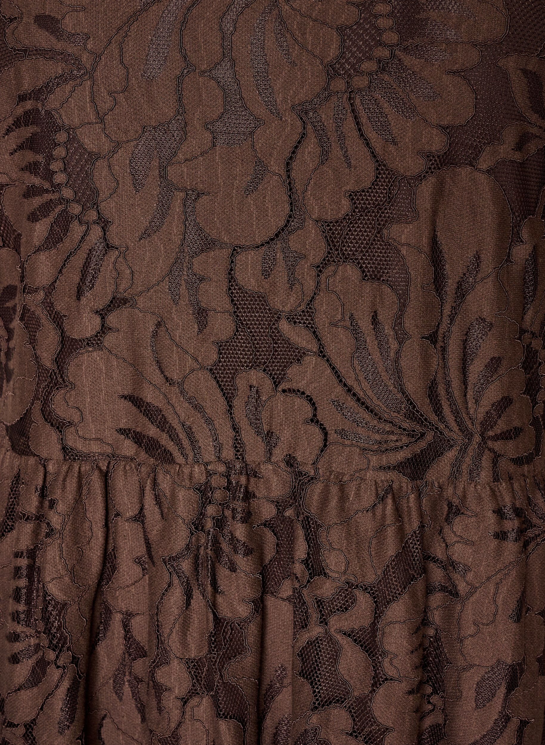 ZizziRobe midi en jacquard floral, Marron, Packshot image number 2