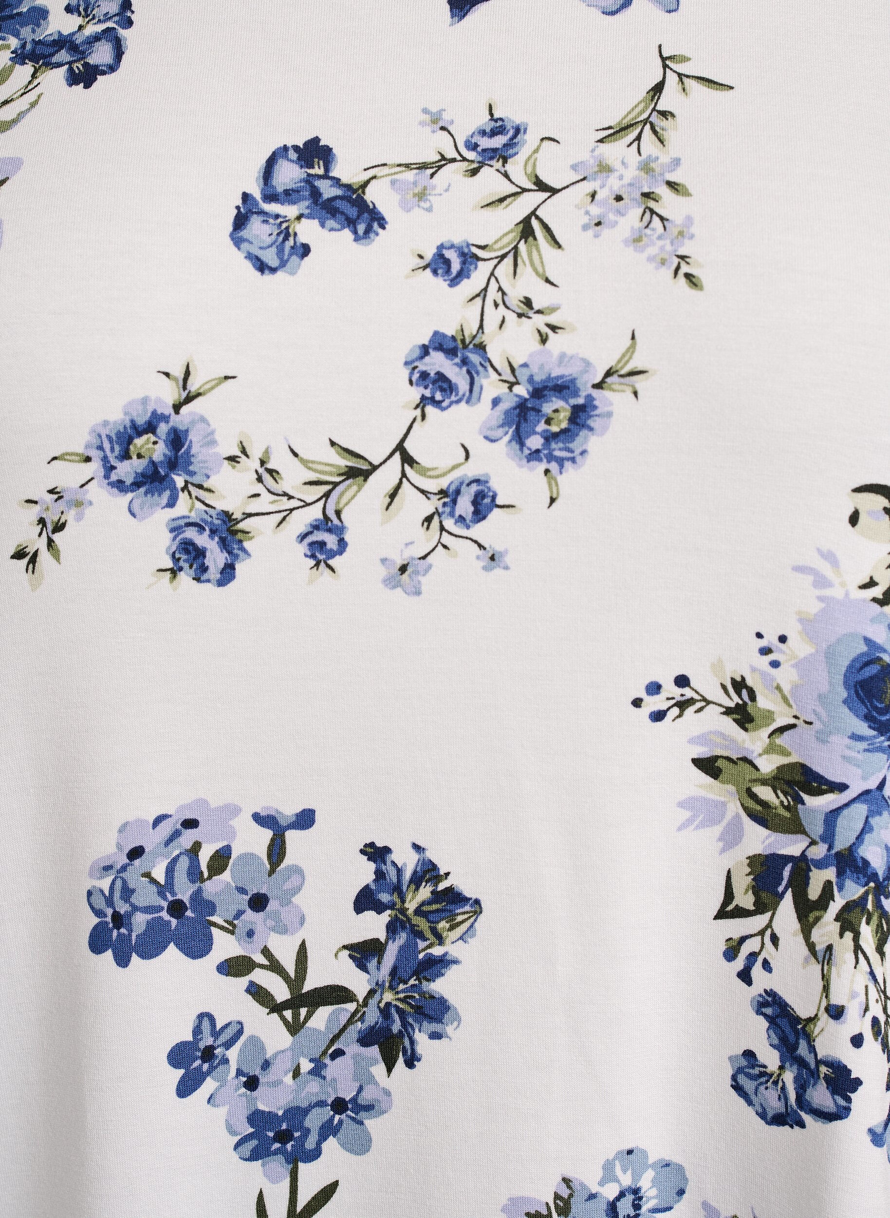 Zizzi T-Shirt mit Blumenprint, Vanille, Packshot image number 2