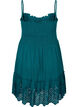 Robe de plage à smocks en viscose avec broderie anglaise, Deep Teal, Packshot image number 1