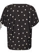 Bluse aus Viskose mit gerafften &Auml;rmeln, Schwarz, Packshot image number 1