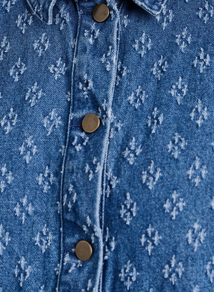 Veste en jean avec un effet us&eacute;, Bleu, Packshot image number 2
