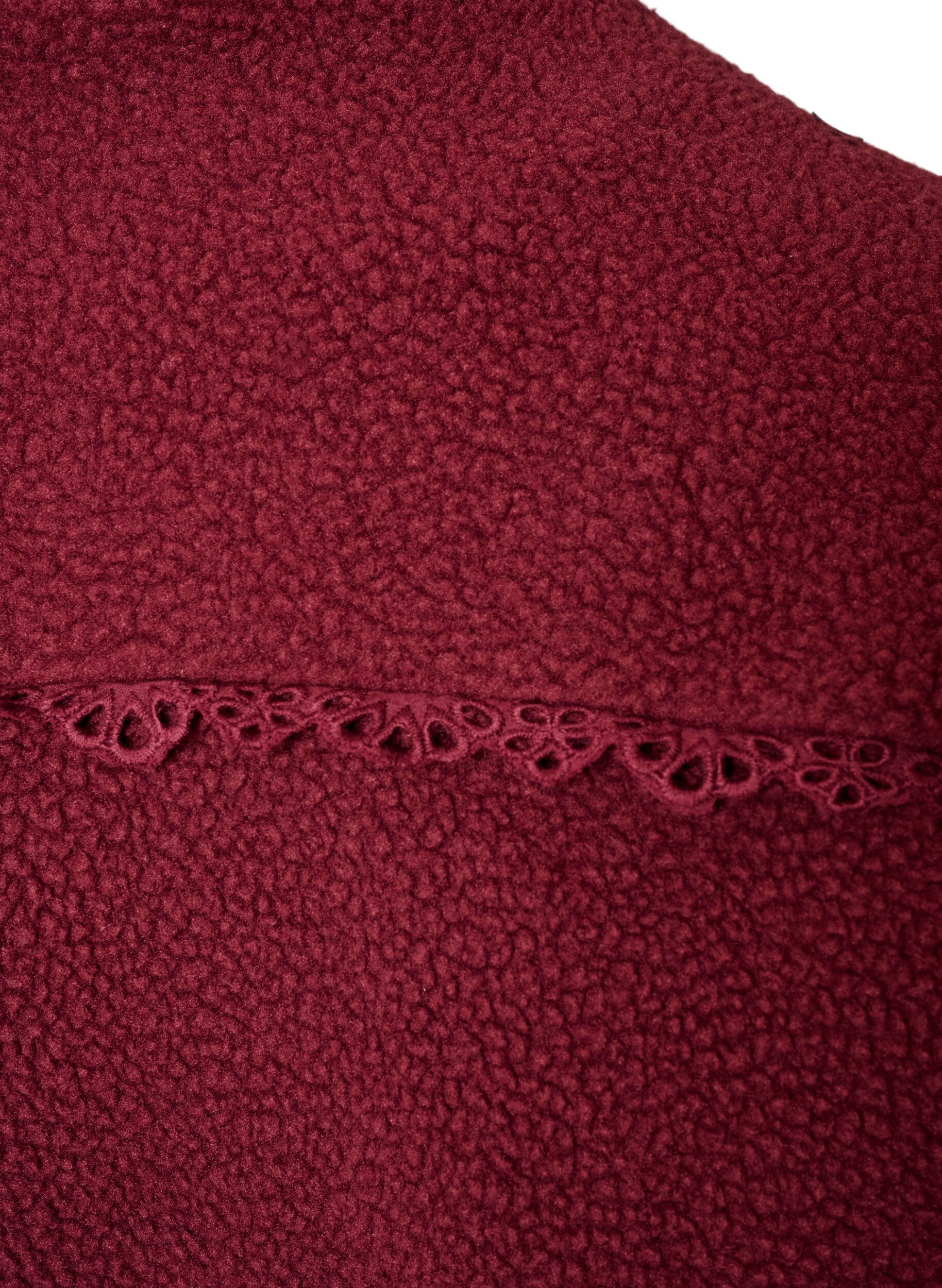 ZizziVeste teddy avec finitions en broderie anglaise et col montant, Bordeaux, Packshot image number 4