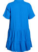Kurzes A-Linien-Kleid aus Baumwollmusselin, Blau, Packshot image number 1