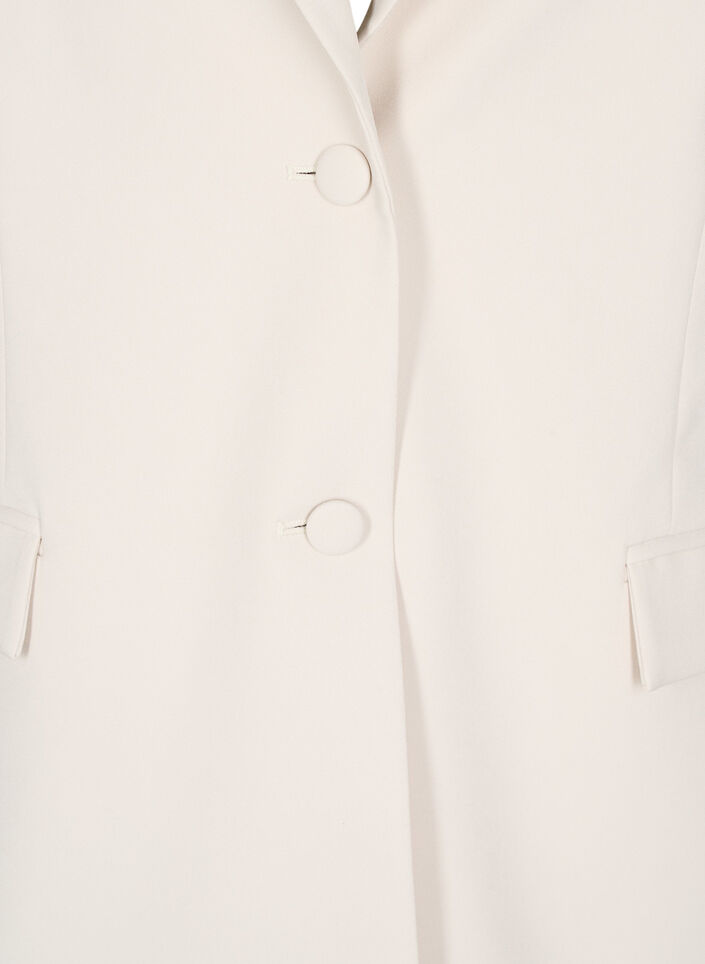 Klassischer Blazer mit Knopfverschluss, Beige, Packshot image number 2