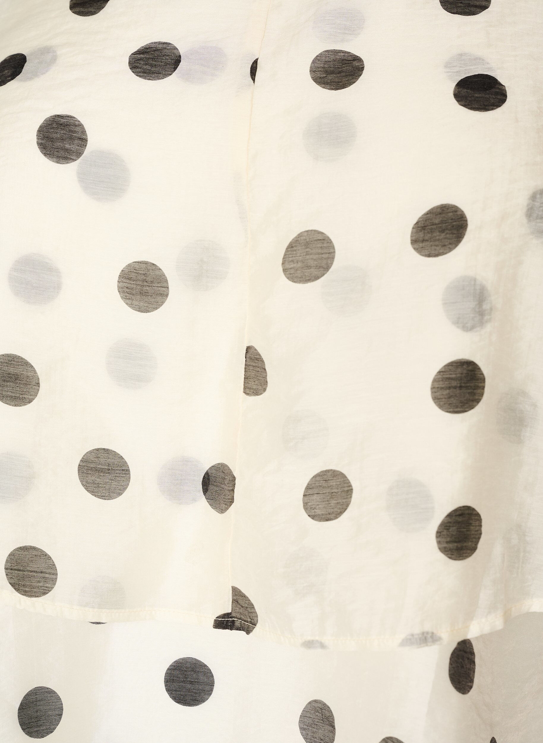 Zizzi Top im Lagenlook mit Polka-Dot-Muster, Vanille, Packshot image number 2