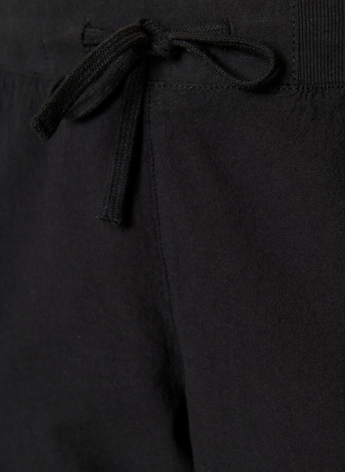 Short en coton ample avec poches, Noir, Packshot image number 2