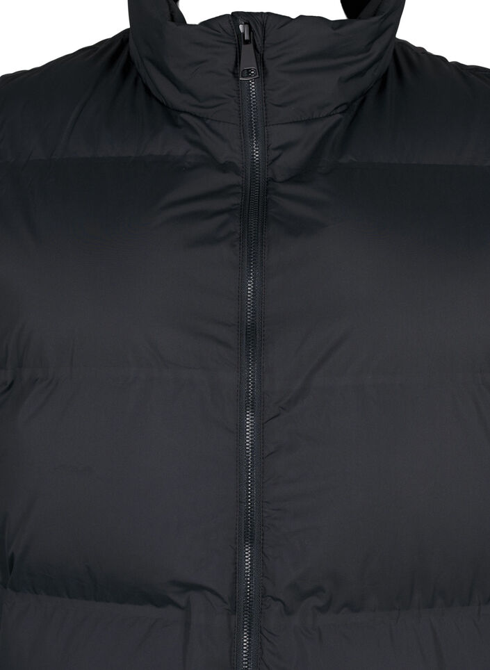 Lange Weste mit Taschen und Zwei-Wege-Rei&szlig;verschluss, Schwarz, Packshot image number 2
