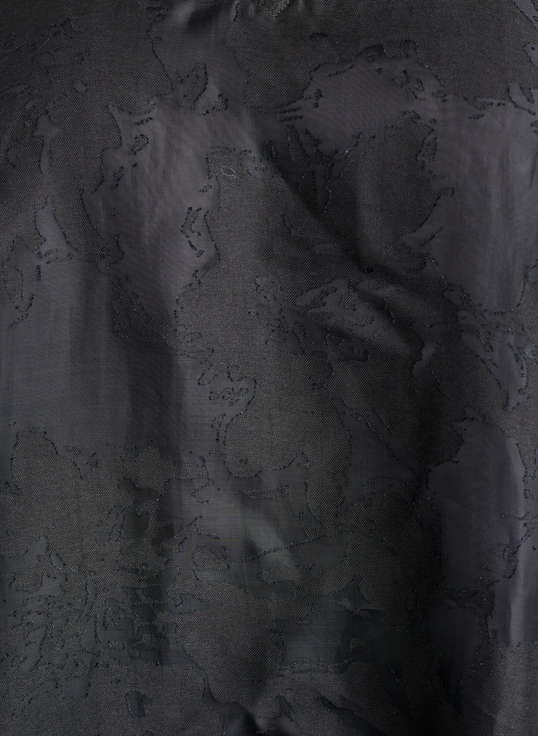 Zizzi Partybluse in Organza-Optik mit Ton-in-Ton-Muster, Schwarz, Packshot image number 2